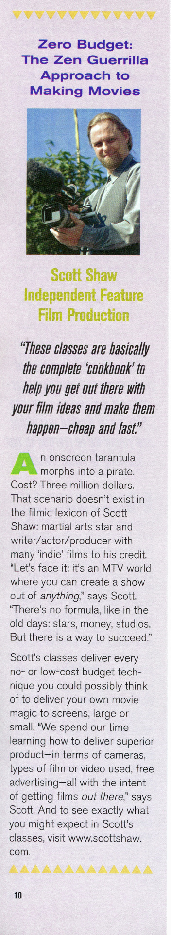  Here's the ad from one of the classes I taught at Santa Monica College.  