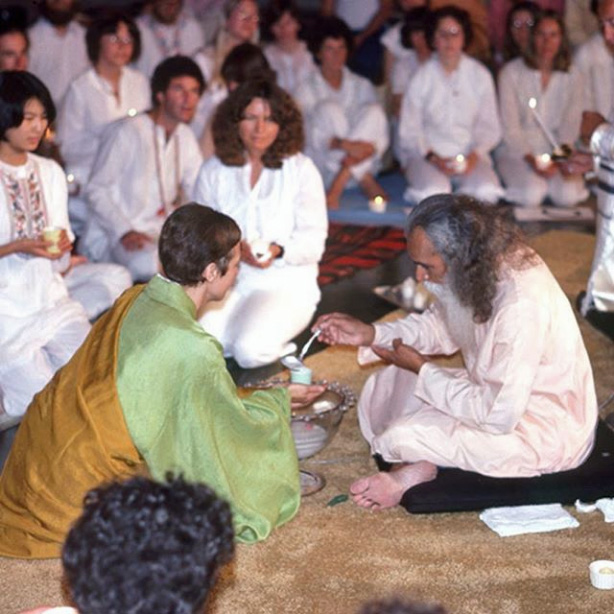  Here's a fun photo I found on the Swami Satchidananda account on Instagram. If you look to the upper center there I am circa 1970 something. Jai Gurudev. 