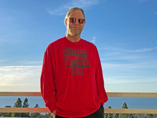  I finally gave in and purchased one of the Hollywood Isn't The Same Without Scott Shaw tee-shirts. Though the company probably should have given me one for free. :-) 