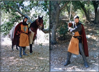  No, sorry, I'm not into cosplay. :-) Flashback 1991: This is a couple of shots of me on the set of MacGyver where I played a character in the episode, Good Knight MacGyver. This is also one of the two incidences where I came to realize that the Screen Actors Guild does not stand behind its members. The production had gone over budget and they took away our trailers. I complained to SAG and not only did they pull my screen credit but I did not get paid for the five days I was on the set. Though, now that you know what to look for you do see and hear me throughout the episode. Awh, life in Hollywood... Isn't it grand.  