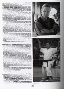  The page from the Martial Arts Encyclopedia where my Martial Arts Biography is presented. 